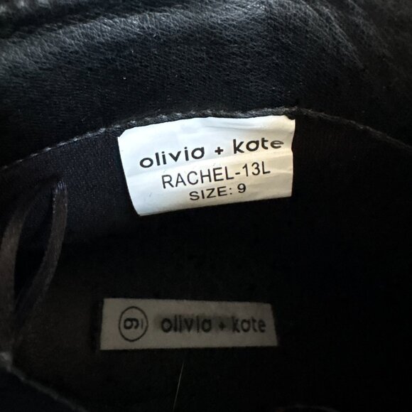 Olivia & Kate Women's Black Patent Finish Ankle Boots Zipper Size 9 - Picture 6 of 6